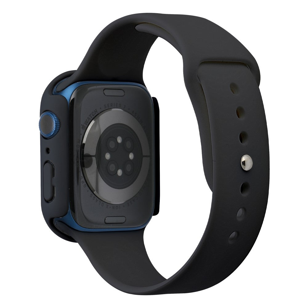 Silikone Rem med Cover og Hærdet Glas passer til Apple Watch Series 7 45mm