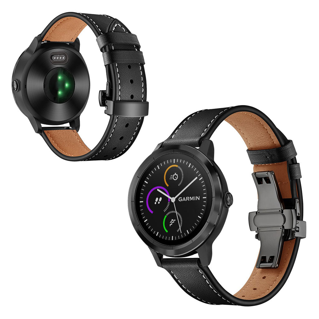 Ægte Læder Universal Rem passer til Garmin Vivoactive 3 / Garmin Vivomove HR Hot på udsalg