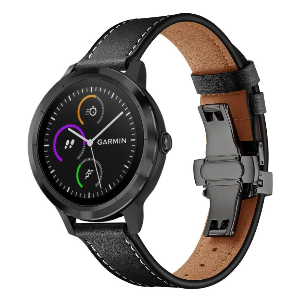 Ægte Læder Universal Rem passer til Garmin Vivoactive 3 / Garmin Vivomove HR Hot på udsalg
