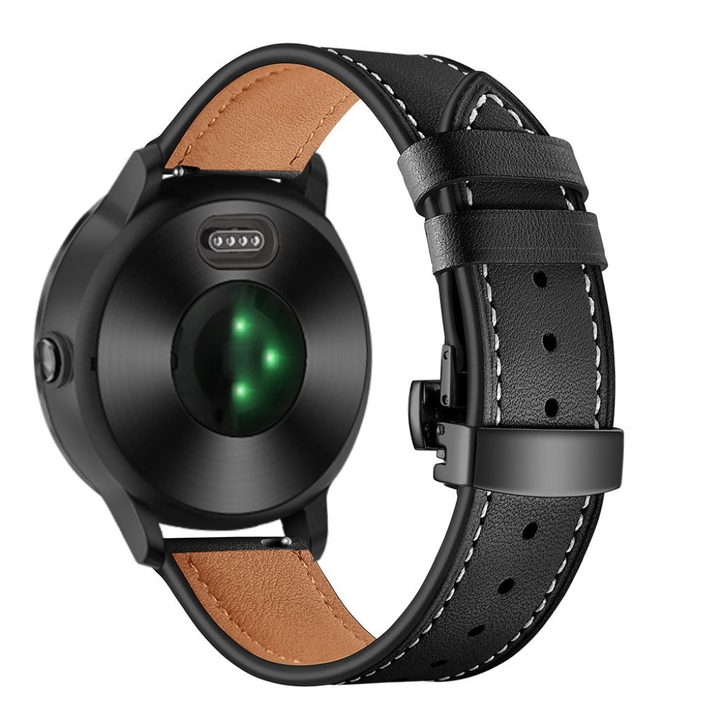 Ægte Læder Universal Rem passer til Garmin Vivoactive 3 / Garmin Vivomove HR Hot på udsalg