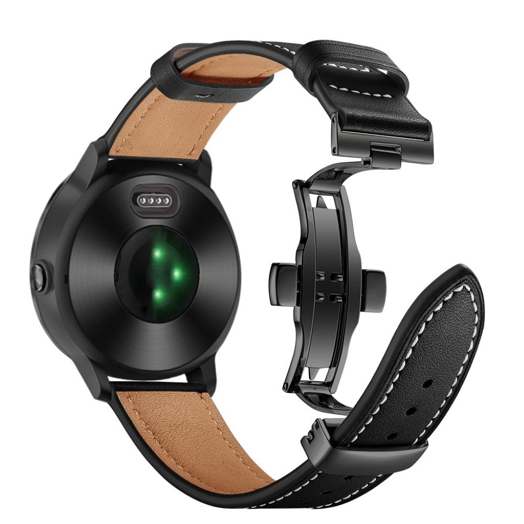 Ægte Læder Universal Rem passer til Garmin Vivoactive 3 / Garmin Vivomove HR Hot på udsalg