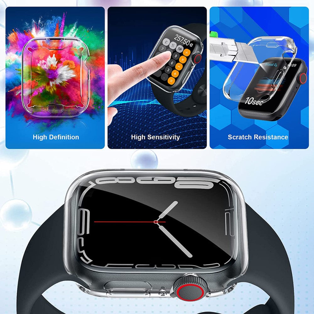 Mega Fint Silikone Cover passer til Apple Watch Series 7 45mm