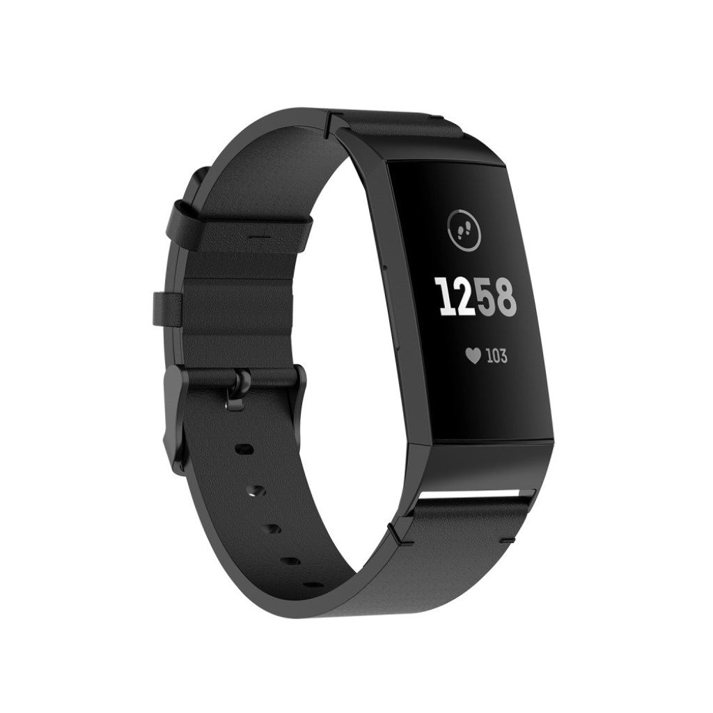 Ægte Læder Universal Rem passer til Fitbit Charge 4 / Fitbit Charge 3