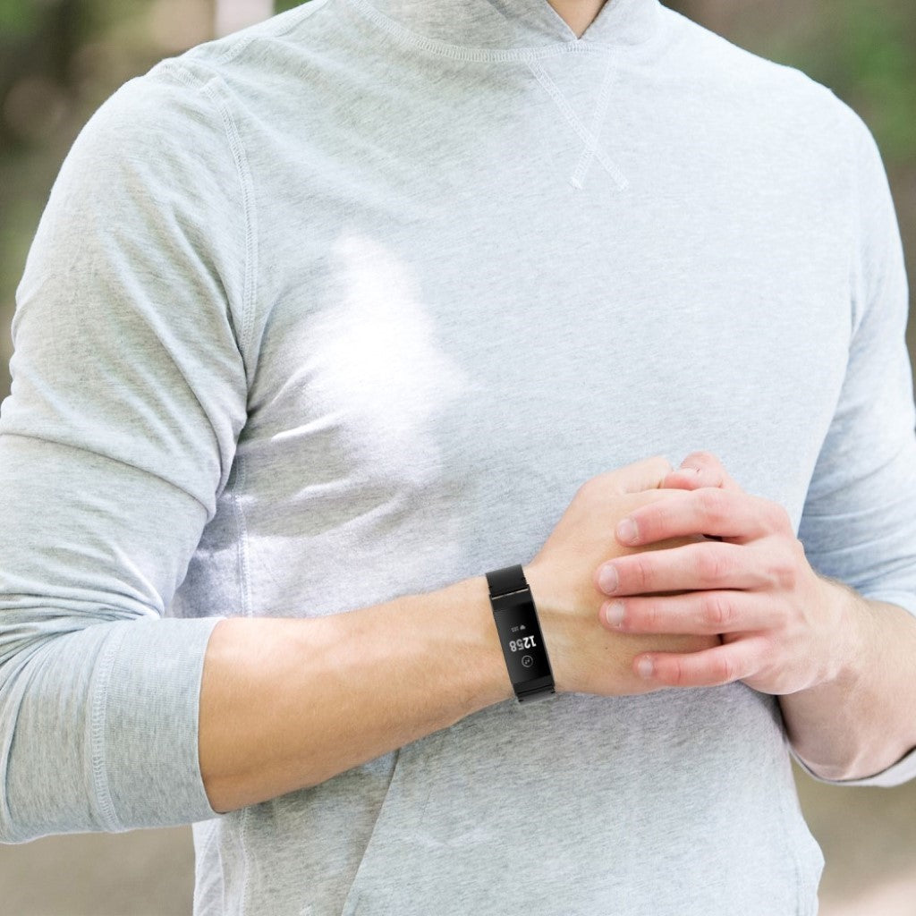 Ægte Læder Universal Rem passer til Fitbit Charge 4 / Fitbit Charge 3