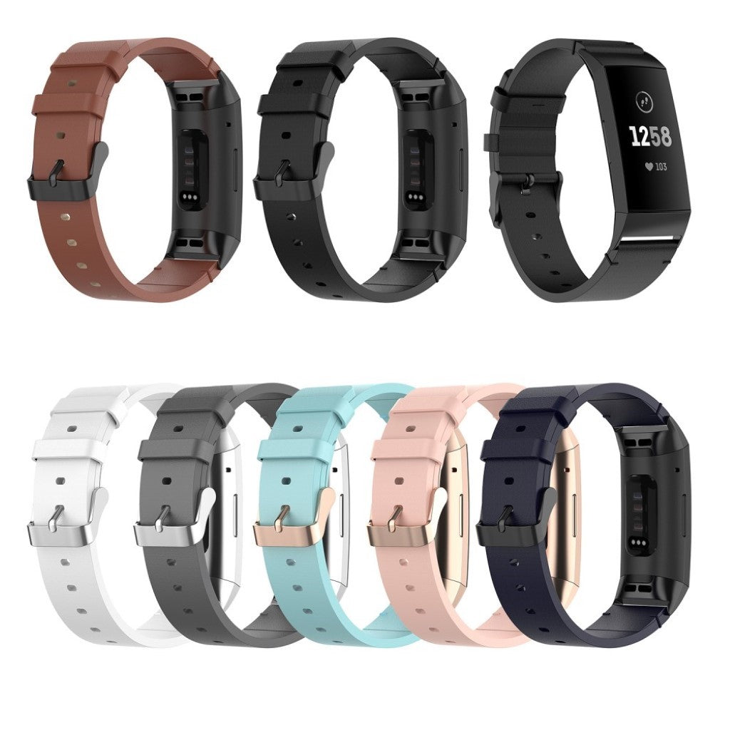 Ægte Læder Universal Rem passer til Fitbit Charge 4 / Fitbit Charge 3