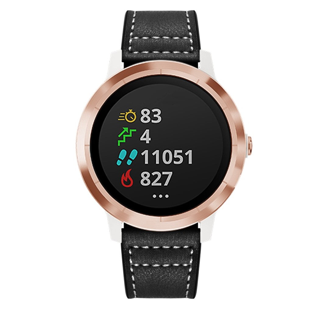 Ægte Læder Universal Rem passer til Garmin Vivoactive 3 / Garmin Vivomove HR