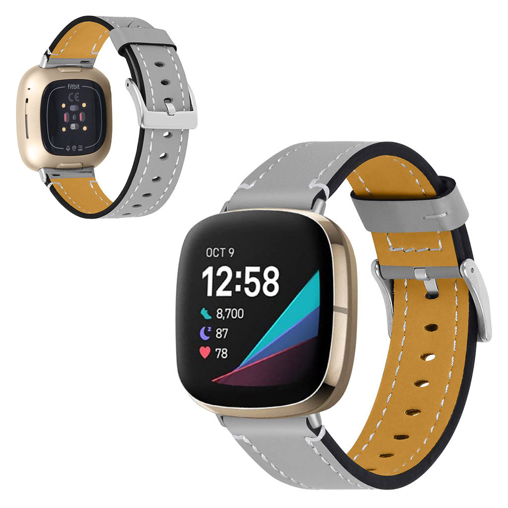 Ægte Læder Universal Rem passer til Fitbit Sense 1 / Fitbit Versa 3