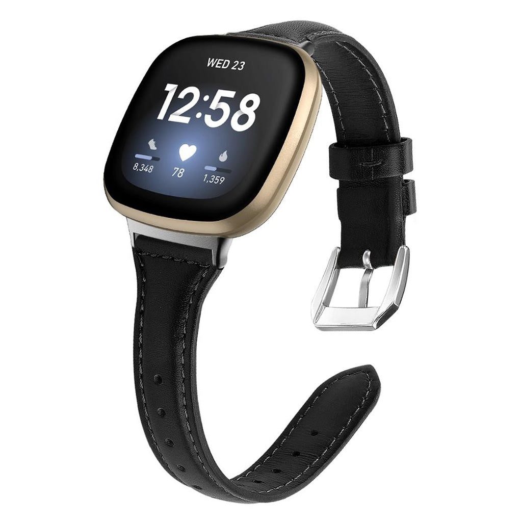 Ægte Læder Universal Rem passer til Fitbit Versa 3 / Fitbit Sense 1