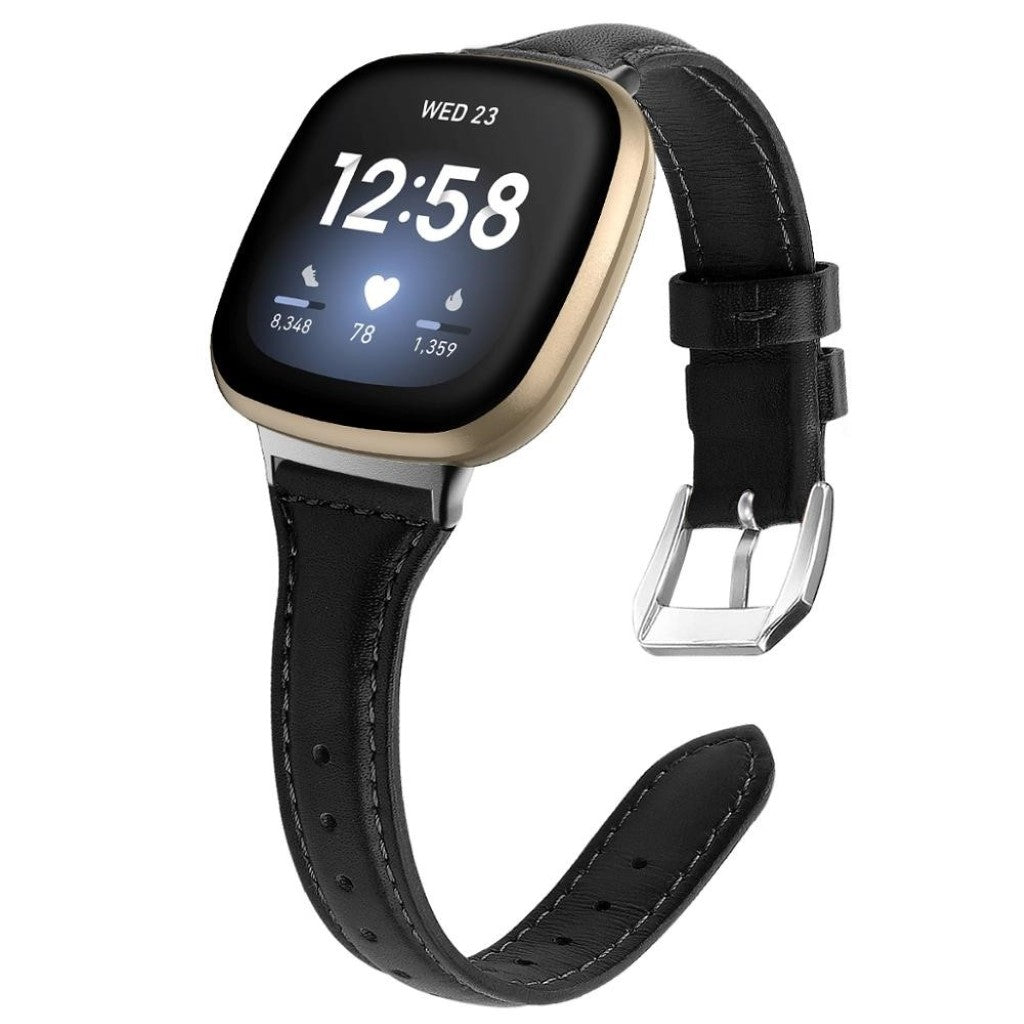 Ægte Læder Universal Rem passer til Fitbit Versa 3 / Fitbit Sense 1