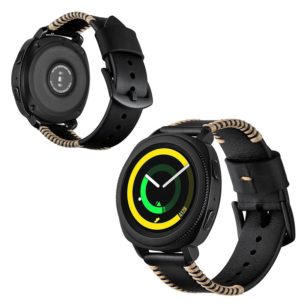 Rigtigt Smuk Ægte Læder Rem passer til Samsung Gear Sport