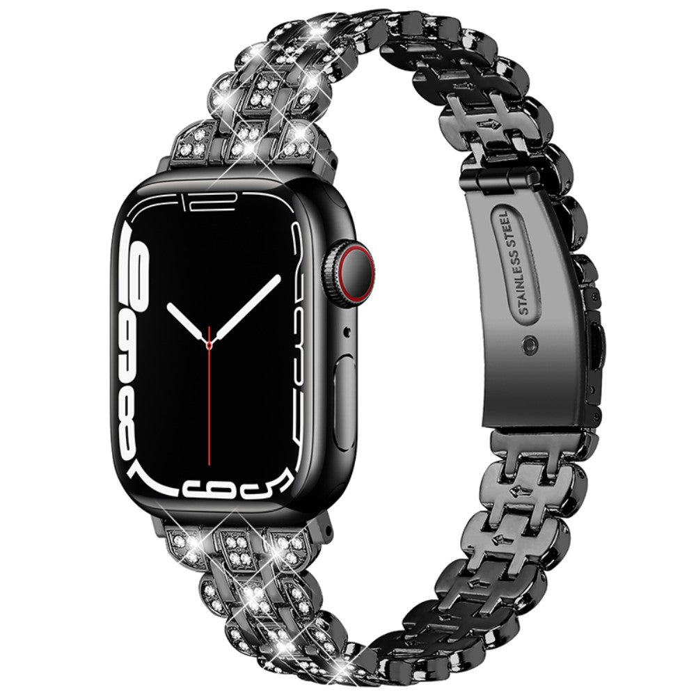 Vildt Kønt Metal Og Rhinsten Universal Rem passer til Apple Smartwatch