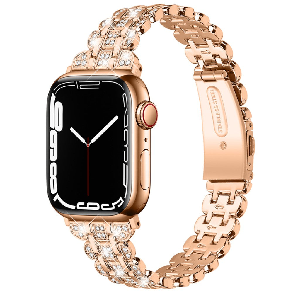Vildt Kønt Metal Og Rhinsten Universal Rem passer til Apple Smartwatch