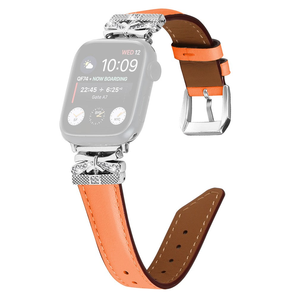 Cool Kunstlæder Og Rhinsten Universal Rem passer til Apple Smartwatch