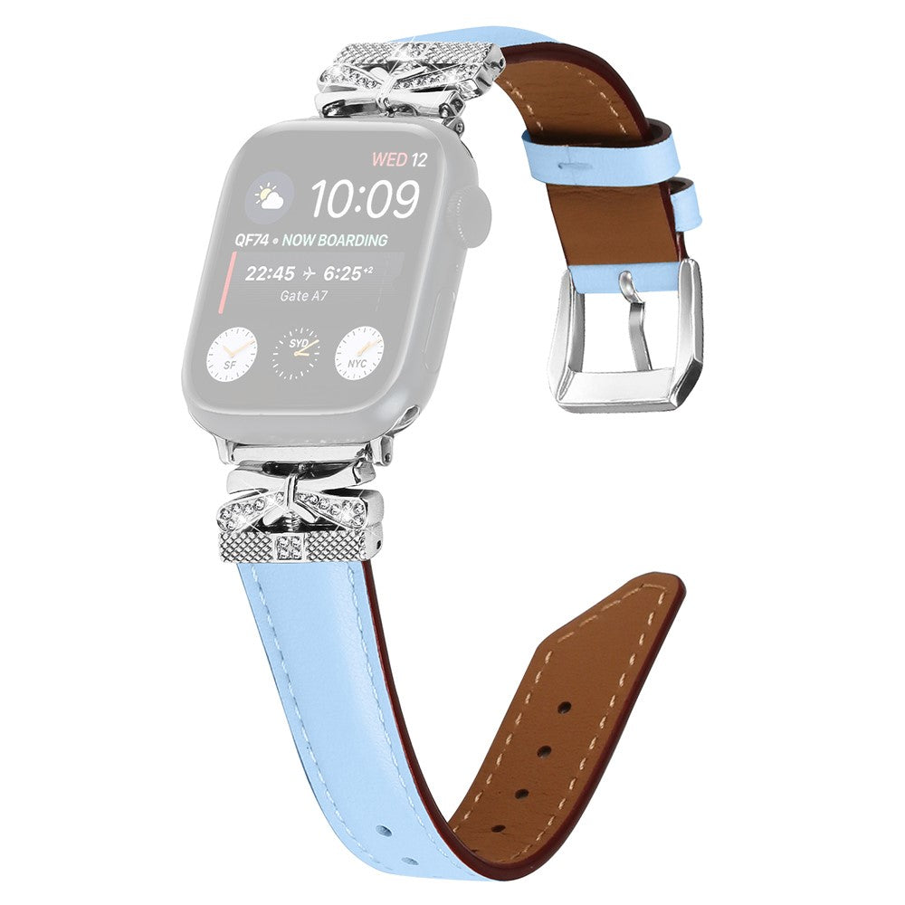 Cool Kunstlæder Og Rhinsten Universal Rem passer til Apple Smartwatch