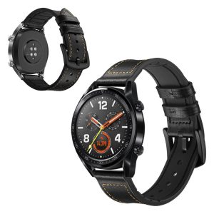 Smuk Ægte Læder Og Silikone Universal Rem passer til Huawei Smartwatch