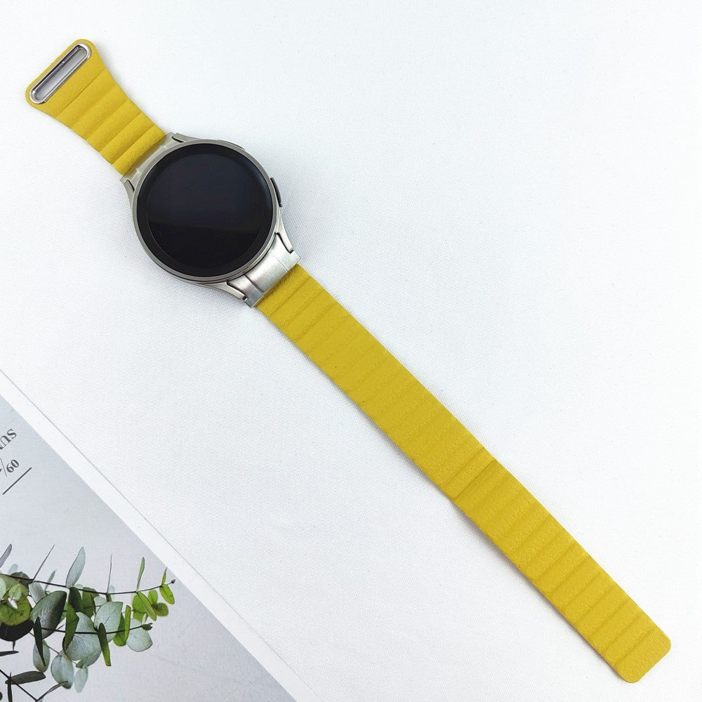Super Hårdfør Ægte Læder Universal Rem passer til Samsung Smartwatch