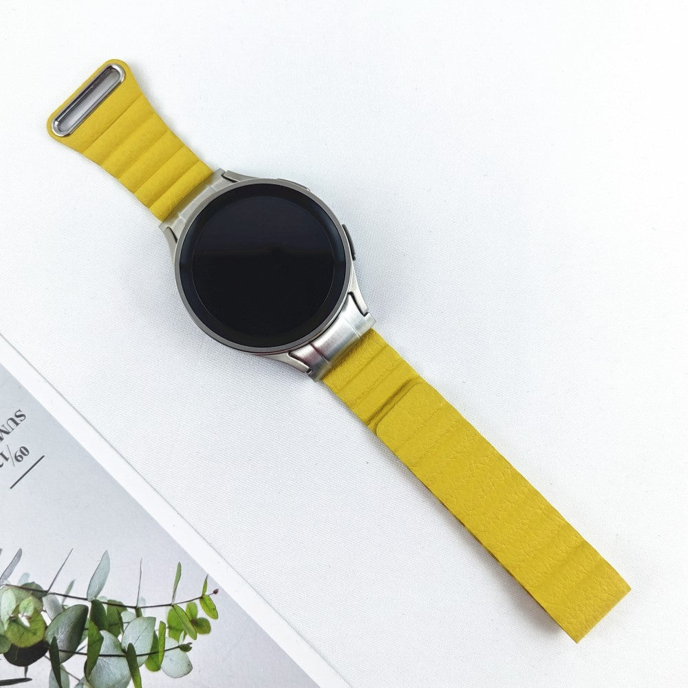 Super Hårdfør Ægte Læder Universal Rem passer til Samsung Smartwatch