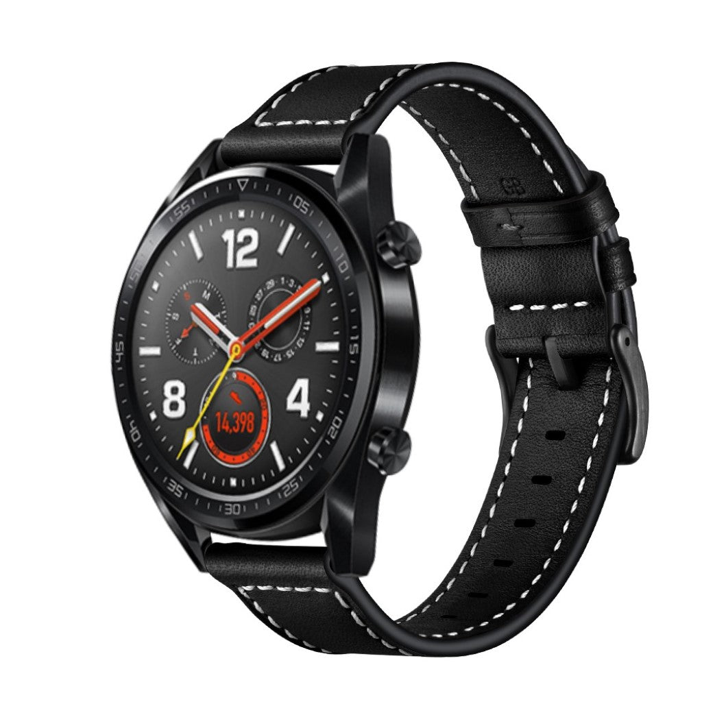 Vildt Holdbart Ægte Læder Universal Rem passer til Huawei Smartwatch