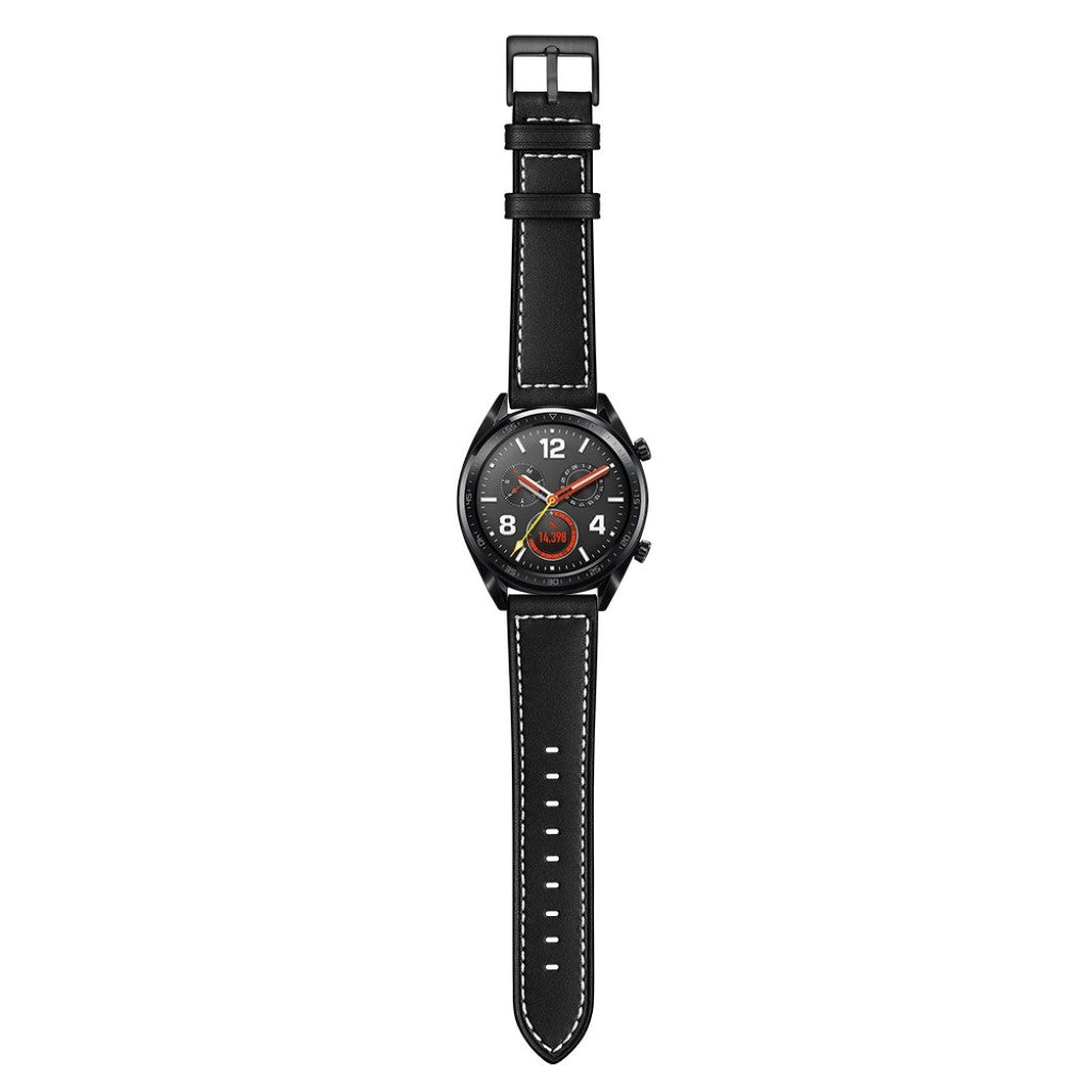 Vildt Holdbart Ægte Læder Universal Rem passer til Huawei Smartwatch