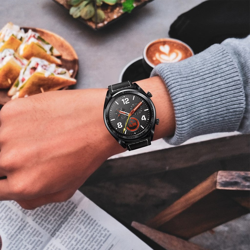 Vildt Holdbart Ægte Læder Universal Rem passer til Huawei Smartwatch