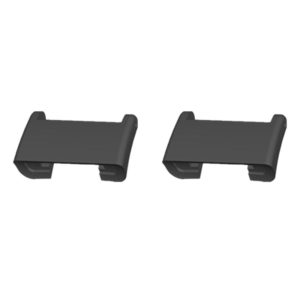 1 Pair Xiaomi Mi Watch Lite Metal Replacement Adapter 18mm Watch Band Connector Kit - Black