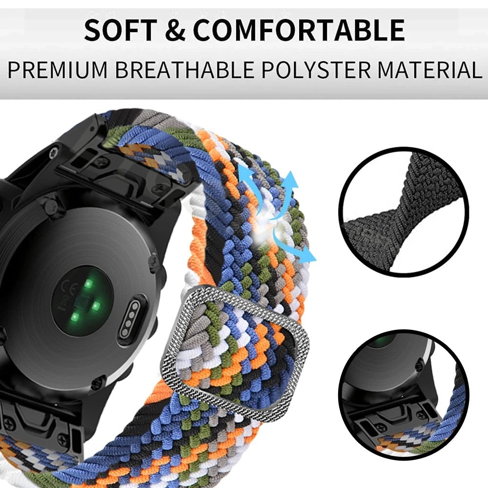 Skøn Nylon Universal Rem passer til Garmin Smartwatch