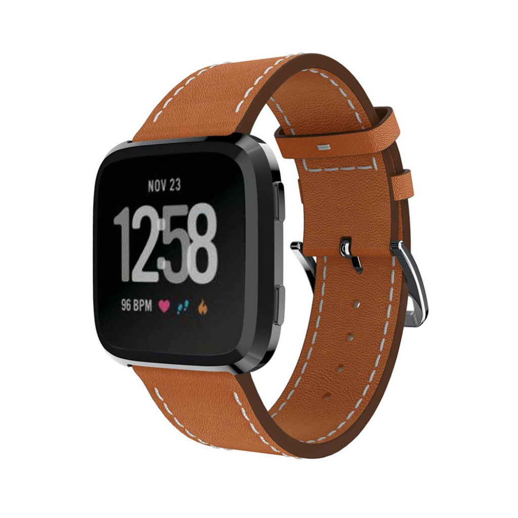 Vildt Fint Ægte Læder Rem passer til Fitbit Versa 1
