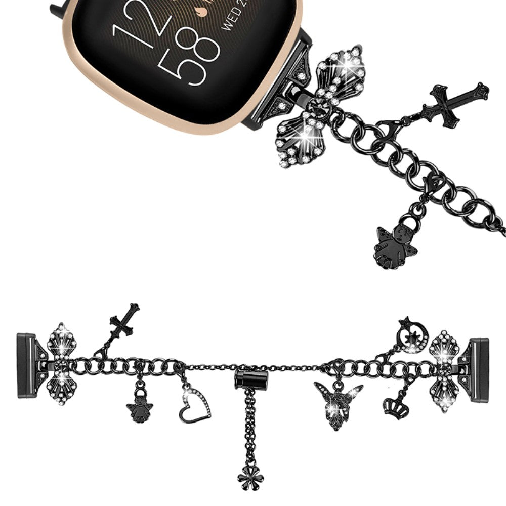 Yndigt Metal Universal Rem passer til Fitbit Sense 1 / Fitbit Versa 3 Hot på udsalg
