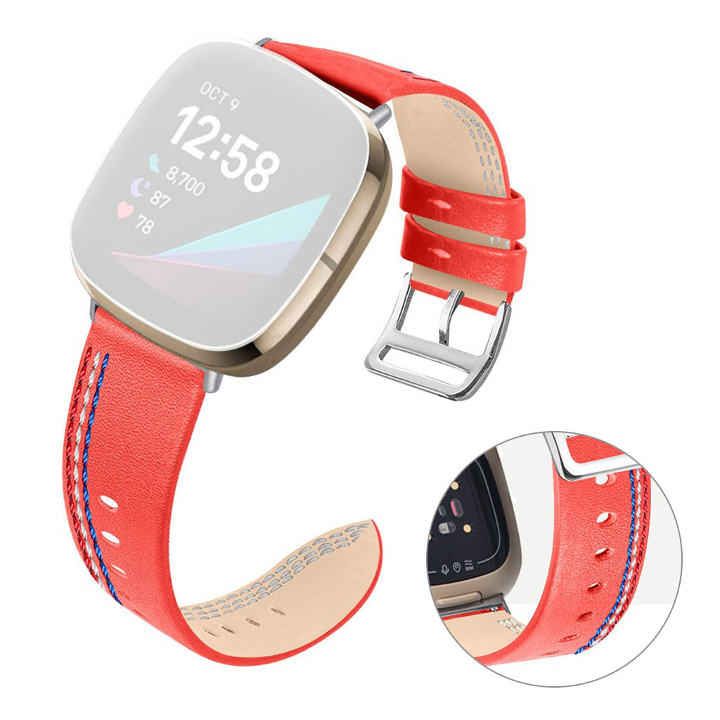Ægte Læder Universal Rem passer til Fitbit Sense 1 / Fitbit Versa 3