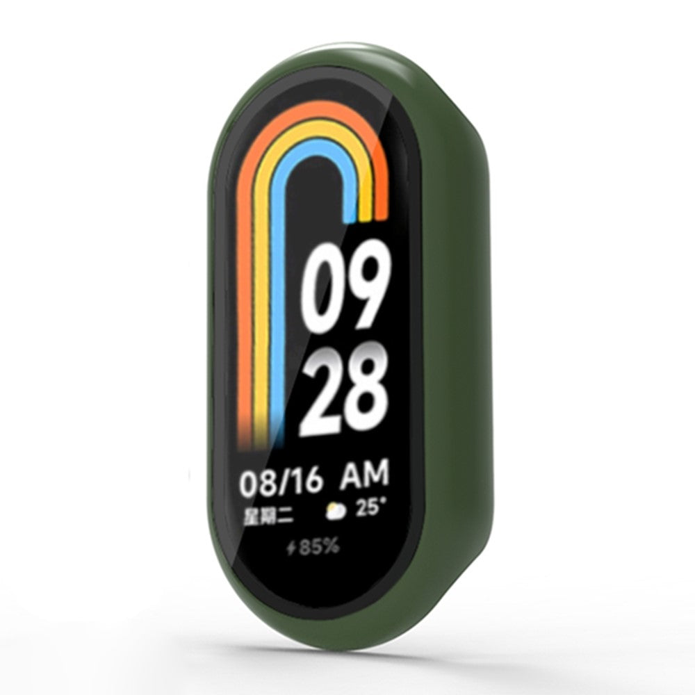 Mega Fed Cover med Skærmbeskytter i Silikone passer til Xiaomi Smart Band 8
