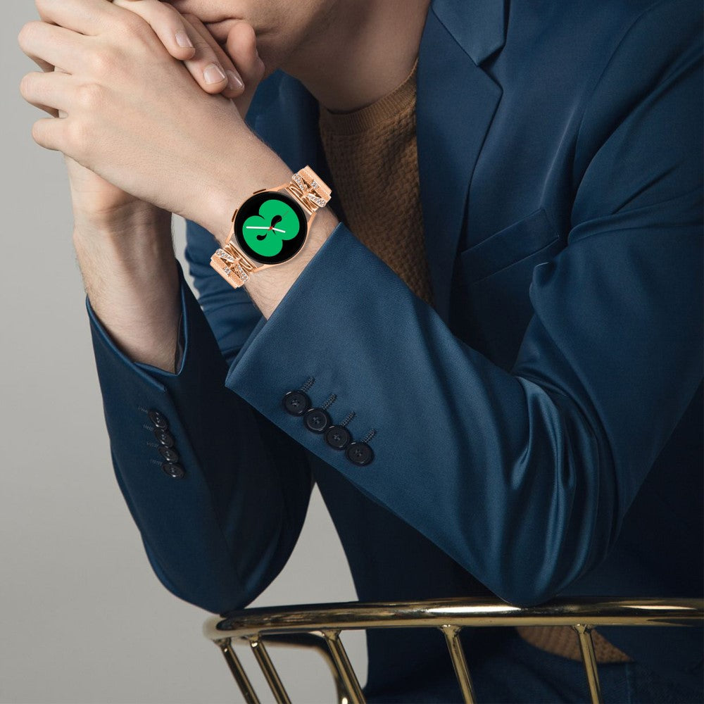 Smuk Metal Og Rhinsten Universal Rem passer til Samsung Smartwatch