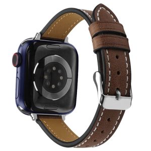 Alle Tiders Ægte Læder Rem passer til Apple Watch Series 7 45mm