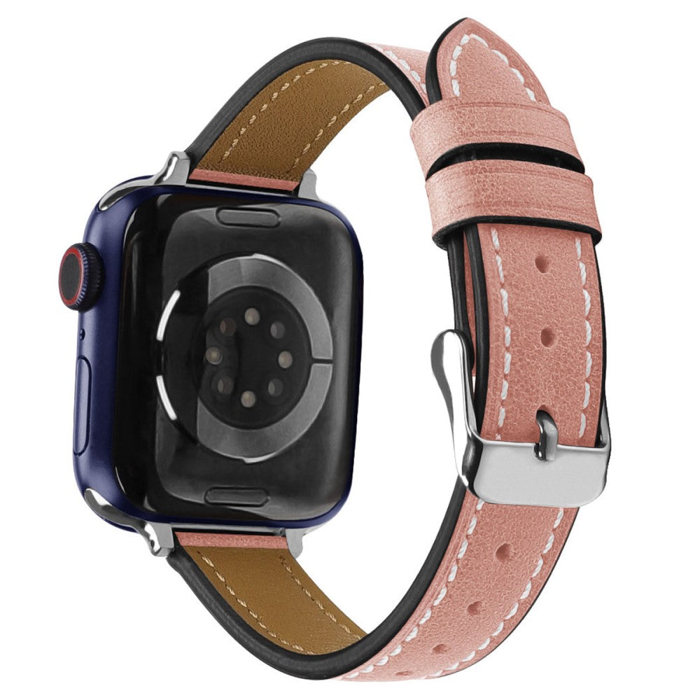 Alle Tiders Ægte Læder Rem passer til Apple Watch Series 7 45mm