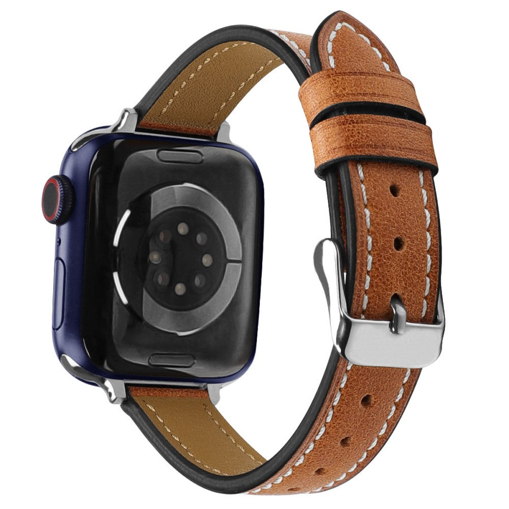 Alle Tiders Ægte Læder Rem passer til Apple Watch Series 7 45mm