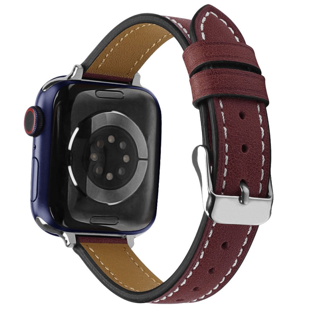 Alle Tiders Ægte Læder Rem passer til Apple Watch Series 7 45mm