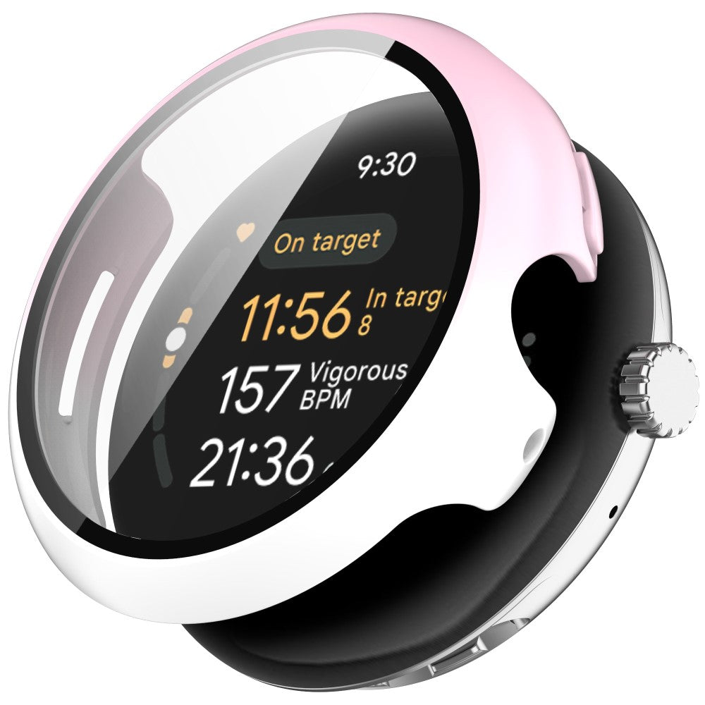 Fleksibel Cover med Skærmbeskytter i Glas og Silikone passer til Google Pixel Watch 3 41mm