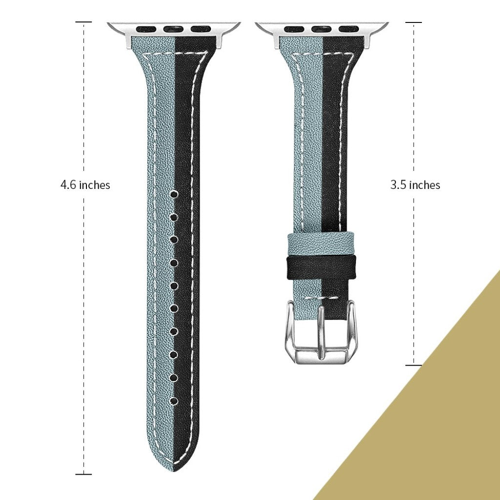 Skøn Ægte Læder Rem passer til Apple Watch Series 5 44mm