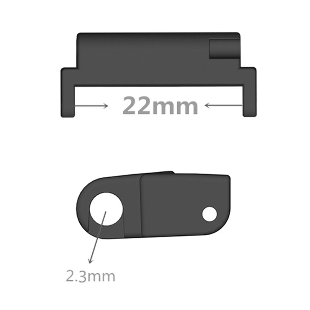 1-pair-garmin-forerunner-965-955-connector-metal-22mm-watch-strap-adapter-black_2.jpg 1 Pair Garmin Forerunner 965 / 955 Connector Metal 22mm Watch Strap Adapter - Black
