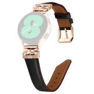 Ægte Læder Og Rhinsten Universal Rem passer til Amazfit Cheetah Pro / 20mm