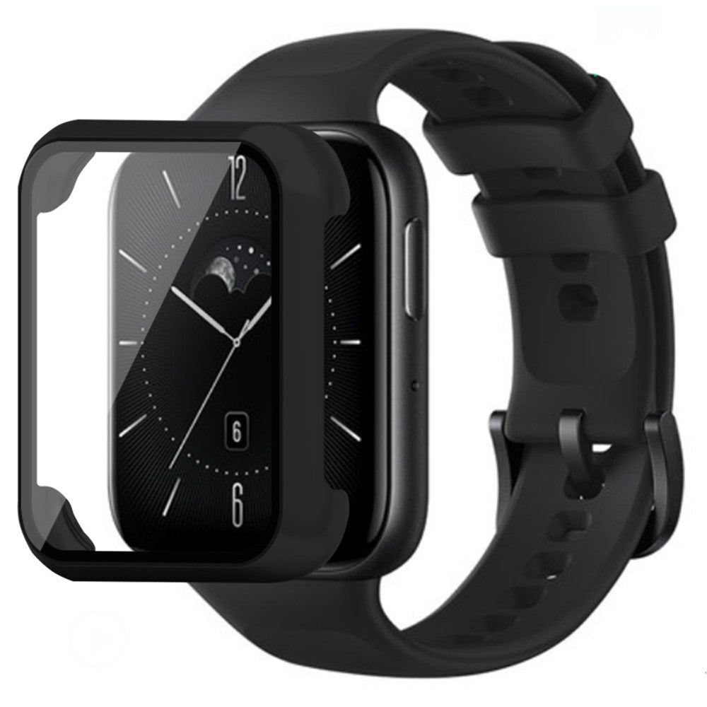 Mega Flot Cover med Skærmbeskytter i Silikone og Glas passer til Oppo Watch 3