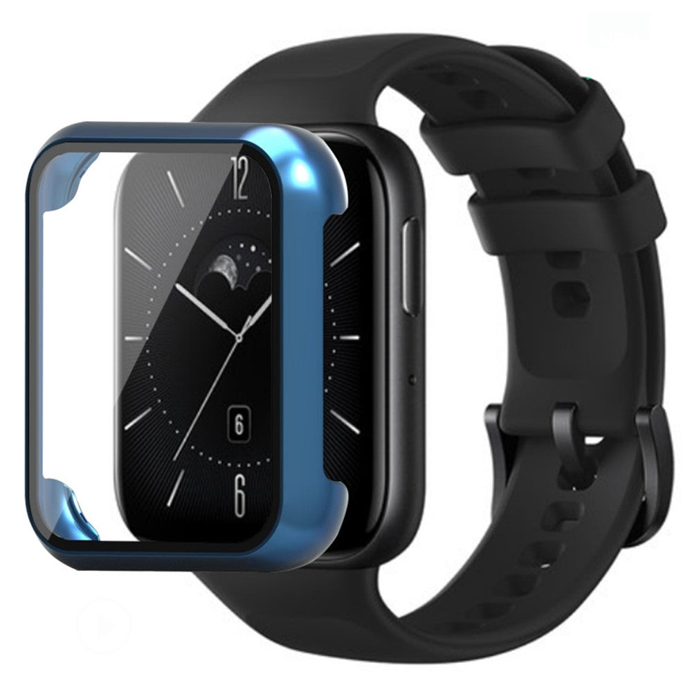 Mega Flot Cover med Skærmbeskytter i Silikone og Glas passer til Oppo Watch 3
