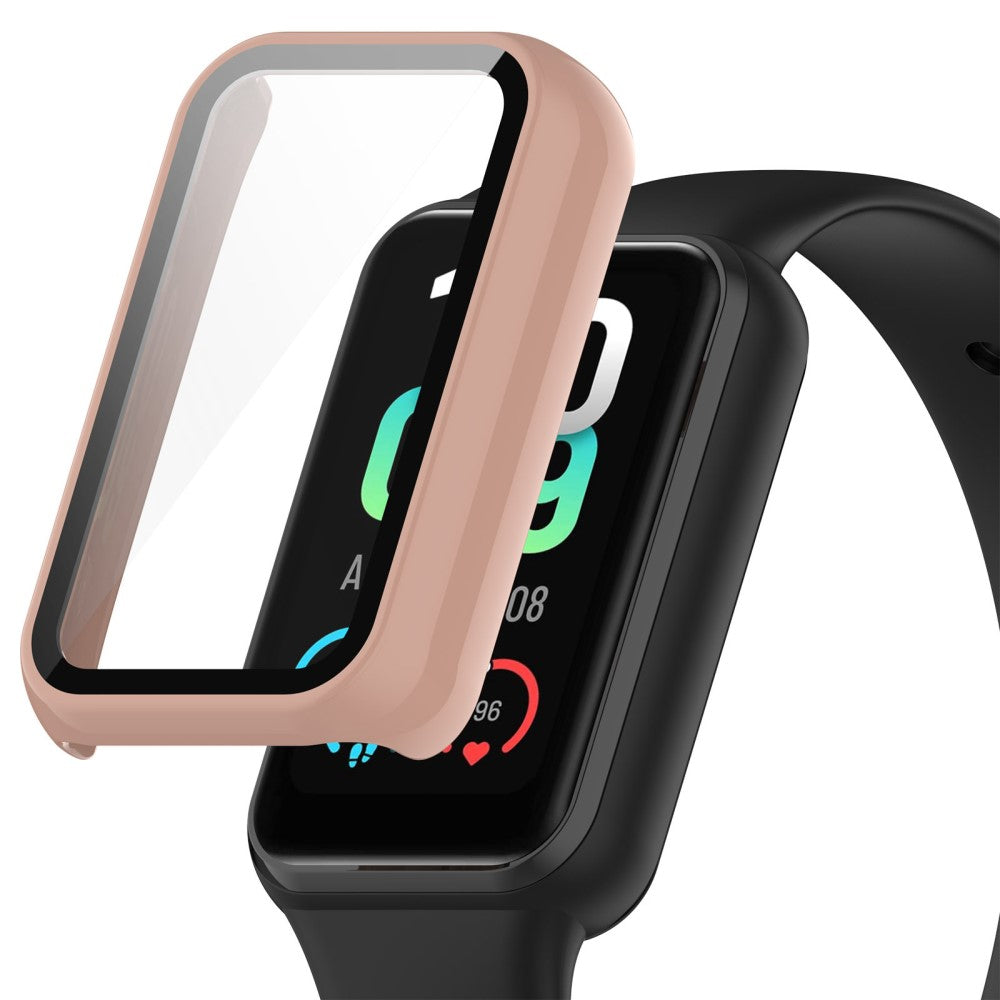 Meget Fint Cover med Skærmbeskytter i Plastik og Hærdet Glas passer til Amazfit Band 7 Levere