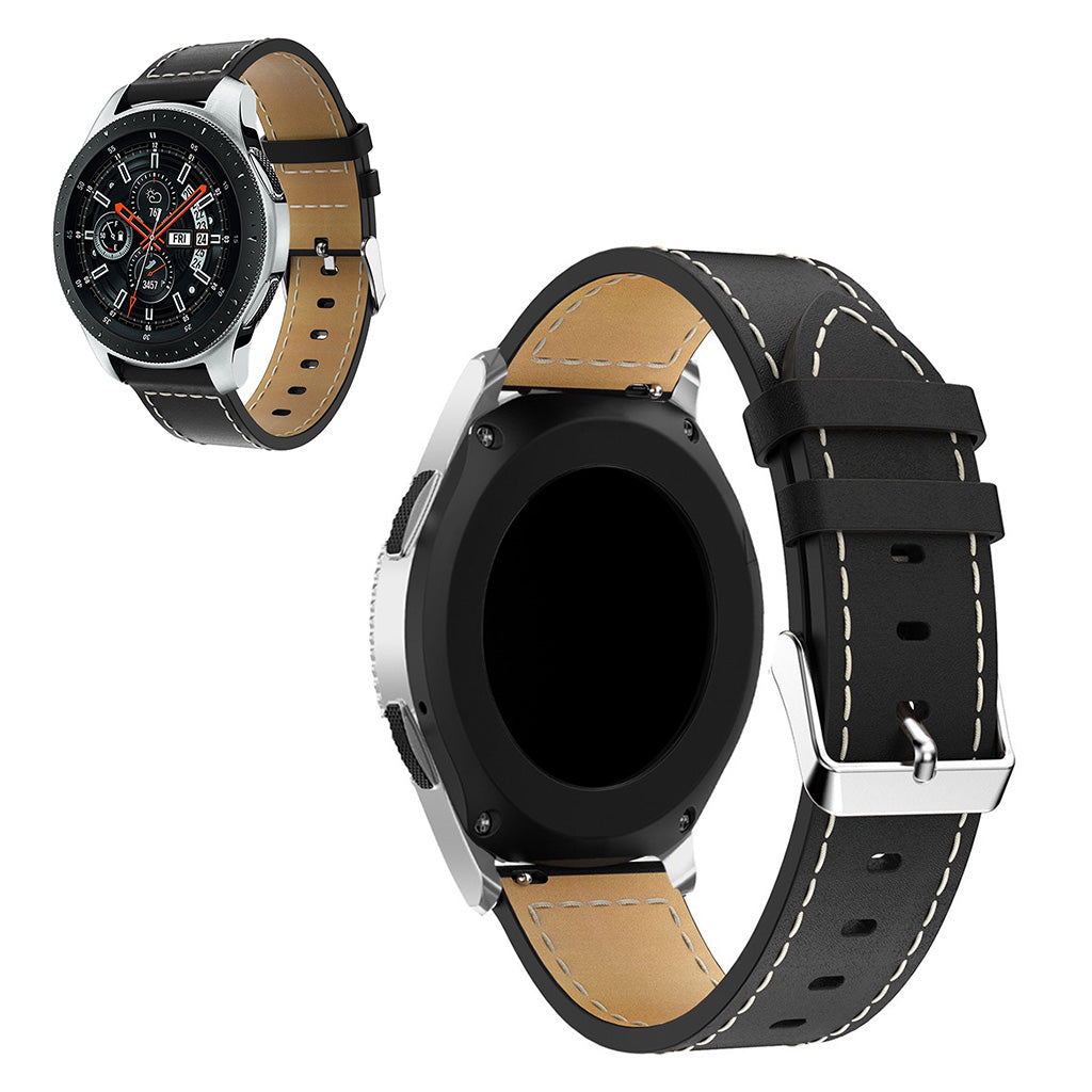 Vildt Skøn Ægte Læder Og Silikone Universal Rem passer til Smartwatch