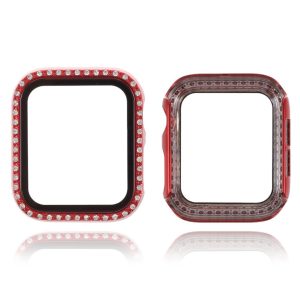 Godt Cover med Skærmbeskytter i Rhinsten, Silikone og Hærdet Glas passer til Apple Watch Series 1-3 42mm