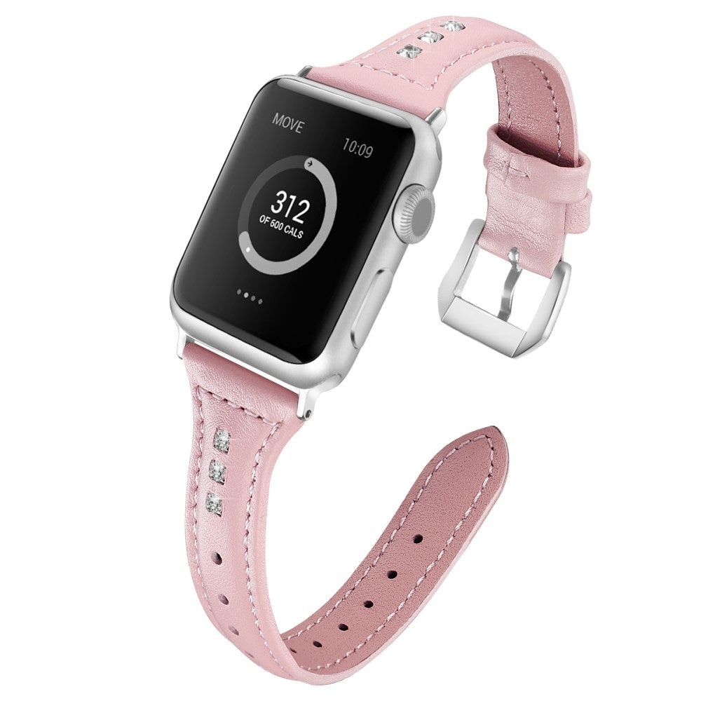 Super Smuk Ægte Læder Rem passer til Apple Watch Series 7 45mm
