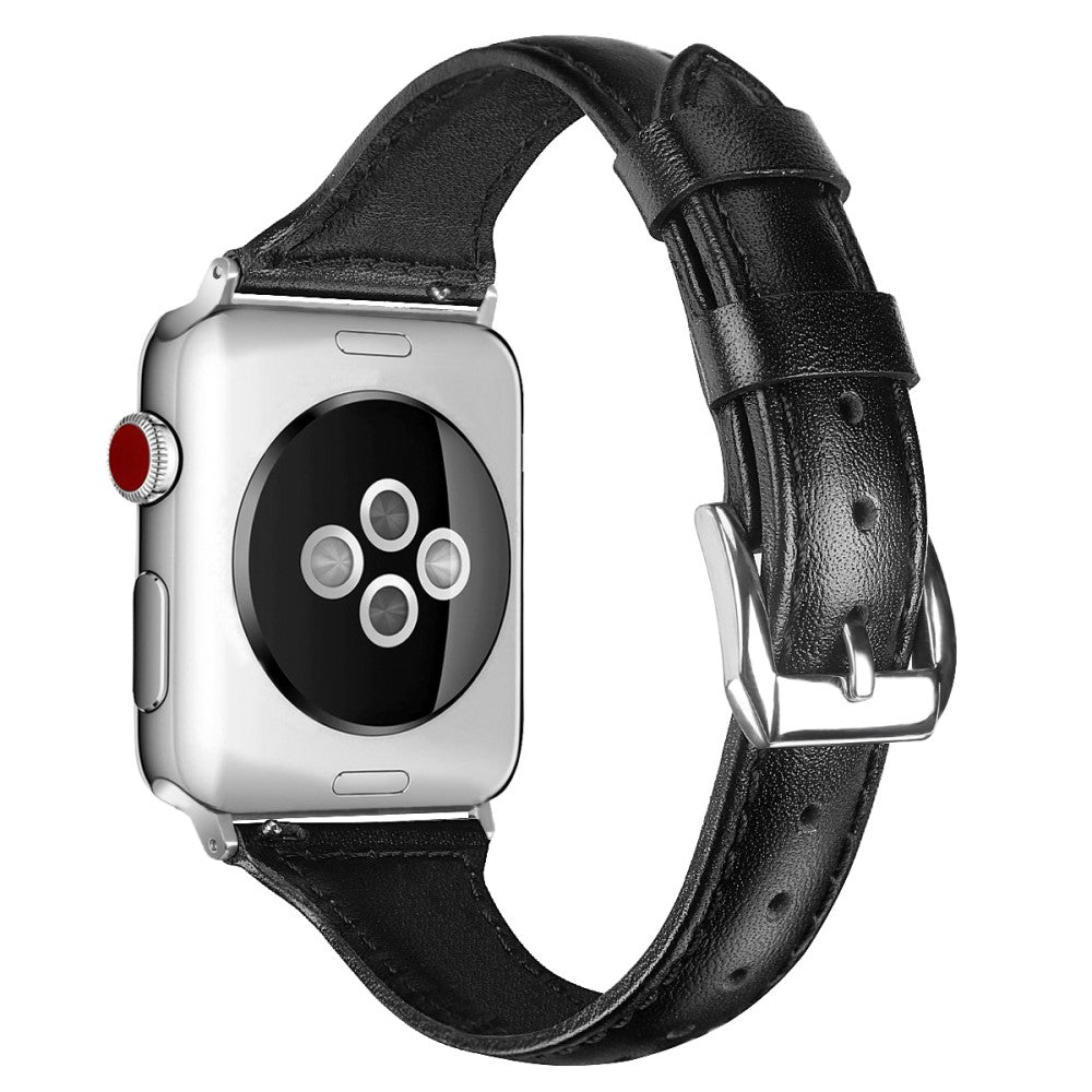 Super Smuk Ægte Læder Rem passer til Apple Watch Series 7 45mm