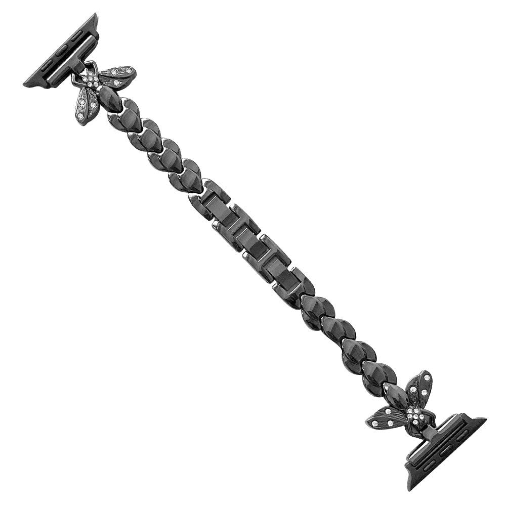 Elegant Metal Og Rhinsten Rem passer til Apple Watch Series 7 41mm