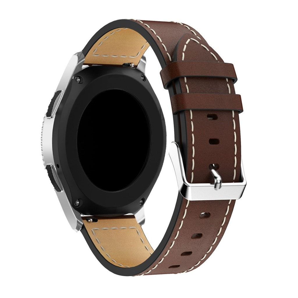 Vildt Hårdfør Ægte Læder Rem passer til Samsung Galaxy Watch (46mm)