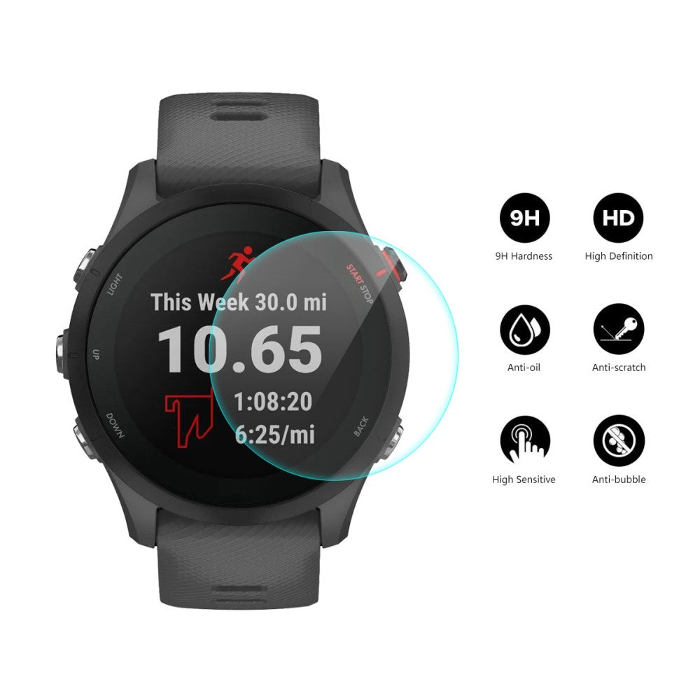 2stk Glas Skærmbeskytter passer til Garmin Forerunner 255 på udsalg
