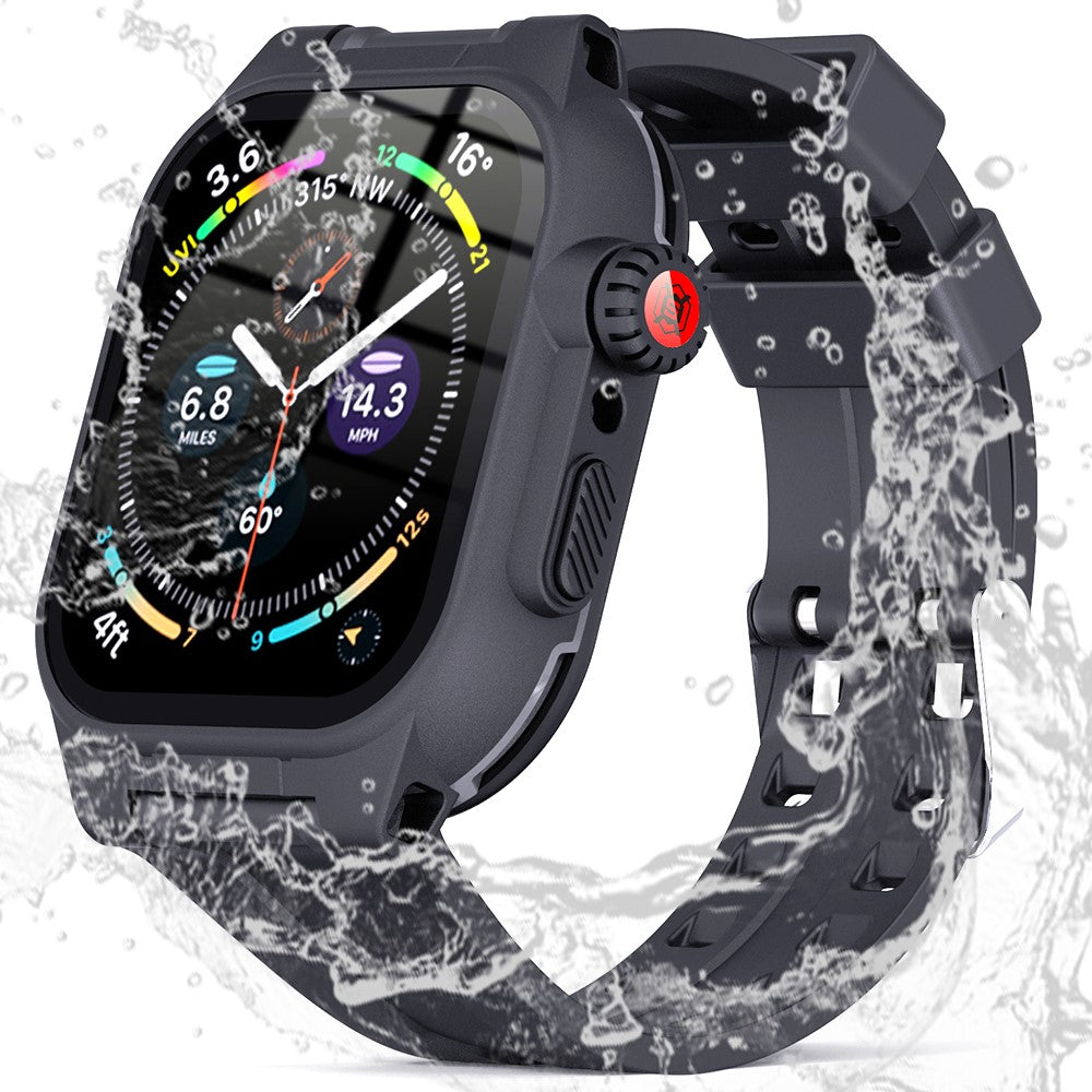 Plastik Cover med Rem passer til Apple Watch Series 7 41mm Hot på udsalg